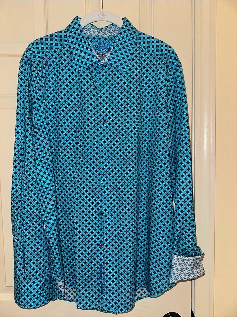 Robert Graham Blue Geometric Button-Down Shirt